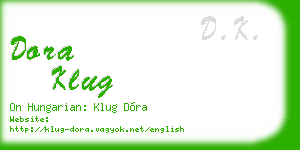 dora klug business card